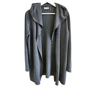 Cyrus gray hooded cardigan